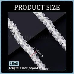 2Yards Polyester with Plastic Pearl Beaded Trim for DIY Sewing Craft&nbsp;OCOR-PH0036-53B