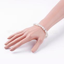 Natural White Moonstone Beads Stretch Bracelets&nbsp;BJEW-JB03374-03
