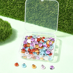 てんとう虫の100色蓄光樹脂カボション5個  ネイルアートの装飾の付属品  ミックスカラー  10x8.5x4mm  20個/カラー&nbsp;MRMJ-SP0001-11