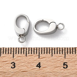 304ステンレス鋼スプリングゲートリング  プラチナ  12.5x6x3mm  穴：1.80mm&nbsp;STAS-V007-04A-P