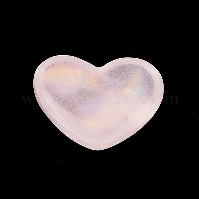 樹脂カボション  シェルチップ付き  ハート  ピンク  13x16x5mm&nbsp;CRES-N016-43H-1