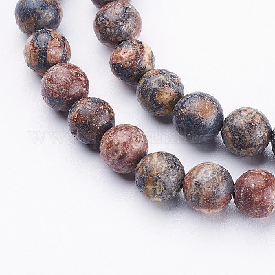 Natural Red Leopard Skin Jasper Beads Strands&nbsp;X-GSR6mmC066-1