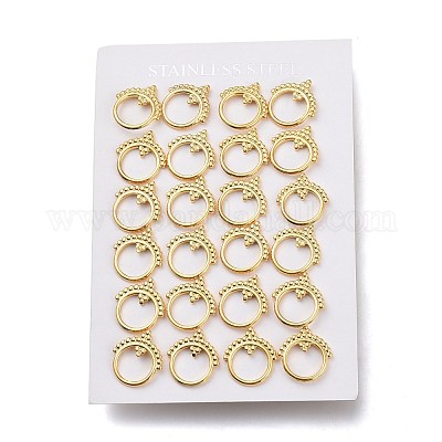 304 Stainless Steel Stud Earrings&nbsp;EJEW-H100-04G-1