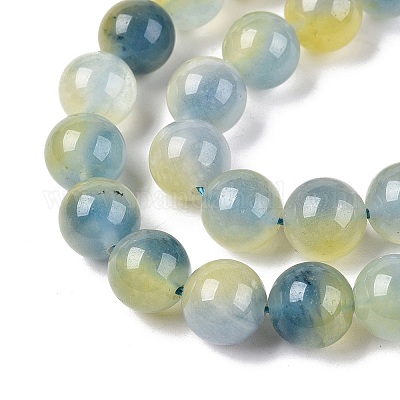 Dyed Natural White Jade Beads Strands&nbsp;G-T138-10mm-210-18-1