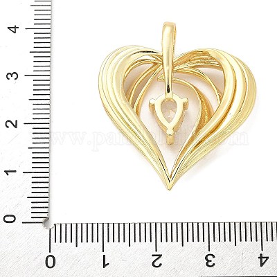 Brass Micro Pave Cubic Zirconia Pendants&nbsp;KK-S511-05A-G-1