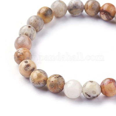 Natural Crazy Agate Beads Stretch Bracelets&nbsp;BJEW-F380-01-B06-1