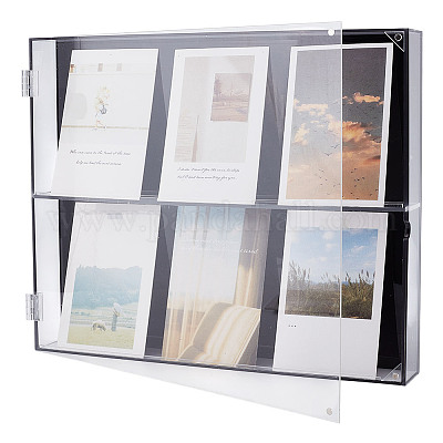 acrylic baseball card display case WSNIJFU Stand 68x95 mm Clear Trading Card Holder for Autographed Sports Cards The sports card display comes with a flat base can stand stably on the table Collectible Supplies Acrylic Baseball and
