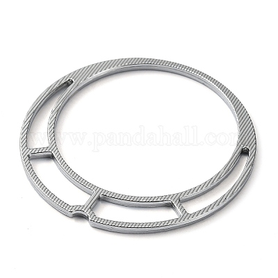 ラックメッキ合金ペンダント  リング  プラチナ  38x1.5mm  穴：30mm&nbsp;PALLOY-K023-11P-1