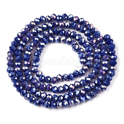 Electroplate Glass Beads Strands&nbsp;EGLA-A044-P2mm-B07-1