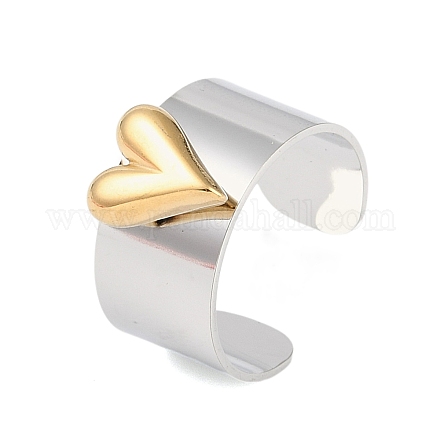 Wholesale 304 Stainless Steel Heart Open Cuff Rings - Pandahall.com
