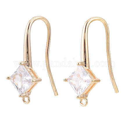 Brass Earring Hook&nbsp;ZIRC-Q019-002G-1