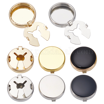 4 Pairs 4 Styles Brass Cufflinks BUTT-ME0001-04-1