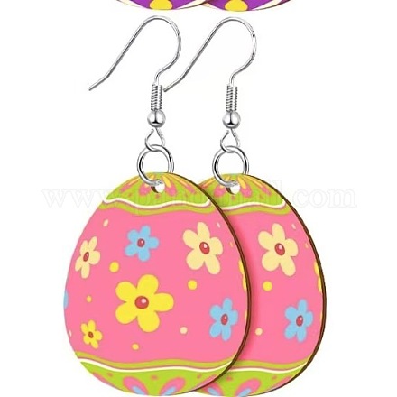 Printed Easter Acrylic Dangle Earrings&nbsp;FS-WG616F7-11-1