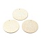 Brass Charms, Cadmium Free & Lead Free, Flat Round, Real 24K Gold Plated, 30x1mm, Hole: 1.4mm