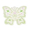 Acrylic Pendants, Butterfly, Yellow Green, 30.5x37.5x1.5mm, Hole: 1.8mm