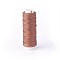 Waxed Polyester Cord, Micro Macrame Cord, for Leather Project, Bracelet Making, Shoe Reparing, Bookbinding, Flat, Sienna, 0.8mm, about 32.8 yards(30m)/roll