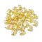 Electroplate Glass Beads, AB Color Plated, Bear, Yellow, 9.5x8.5x4mm, Hole: 1.2mm