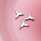 Brass Pendants, Platinum, Mermaid Tail, 12x13mm