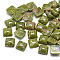 Natural Unakite Cabochons, Square, 10x10x5mm