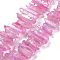 Natural Quartz Crystal Points Beads Strands, Dyed, Nuggets, 15~30x4~8x4~7mm, Hole: 1mm, 8 inch