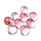 Cherry Quartz Glass Cabochons, Half Round, 4x2~2.5mm