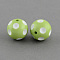 Bubblegum Opaque Acrylic Round Beads, Yellow Green, 20mm, Hole: 2mm