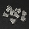 Plastic Ear Nuts, Earring Backs, Clear, 5x5mm, Hole: 0.5mm, about 1320pcs/50g