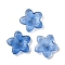 Glass Beads, Star, Steel Blue, 20.5x21.5x5.5mm, Hole: 1.6mm