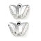 Plating Acrylic Pendants, with Loop, Butterfly, Silver Plated, 15x19x6mm, Hole: 2.2mm