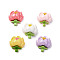 Opaque Resin Cabochons, Flowers, Mixed Color, 23.5x21x9mm