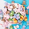 Opaque Resin Cabochons, Rabbit & Bear & Dog & Duck & Frog Pattern, Mixed Color, Mixed Patterns, 23~26x16~19mm