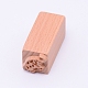 木の切手  長方形  象模様  50x20x20mm&nbsp;DIY-WH0189-61H-2