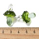 手作りランプワークペンダント  バンピー  キノコ  グリーン  24.5~29.5x15~18.5mm  穴：2~5mm&nbsp;LAMP-M021-01R-3