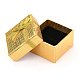 厚紙箱リングボックス  ちょう結びに  正方形  ゴールド  5x5x3.1cm&nbsp;CBOX-G011-E04-2