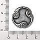 Rune Letters Alloy Pendants&nbsp;PALLOY-S193-01AS-23-3