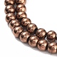 Synthetic Magnetic Hematite Beads Strands&nbsp;G-P545-K01-01D-3