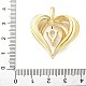 Brass Micro Pave Cubic Zirconia Pendants&nbsp;KK-S511-05A-G-3