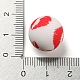 シリコンビーズ  ラウンド  レッド  リップ  15mm  穴：2mm&nbsp;SIL-E009-01C-3