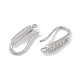 Brass Micro Pave Clear Cubic Zirconia Earring Hooks&nbsp;KK-U008-06P-2