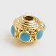Matte Gold Color Brass Bumpy Beads&nbsp;KK-L155-05A-1
