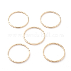 Brass Linking Rings, Cadmium Free & Lead Free, Long-Lasting Plated, Round Ring, Real 24K Gold Plated, 20x1mm, Inner Diameter: 18mm