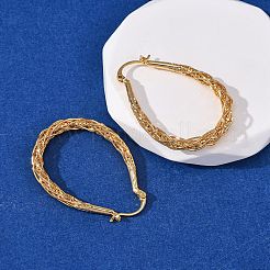 Brass Teardrop Hoop Earrings&nbsp;EJEW-A143-10G