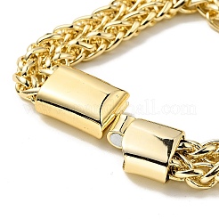 Men's Alloy Wheat Chains Double Layer Multi-strand Bracelet with Magnetic Clasp&nbsp;LS-BJEW-A129-08G