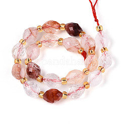 Natural Hematoid Quartz/Ferruginous Quartz Beads Strands&nbsp;G-N342-53-8x6-13