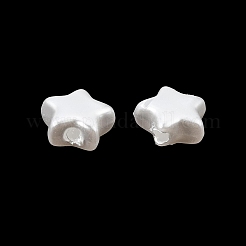ABSプラスチックパール調ビーズ  スター  ホワイト  6x6x3mm  穴：1mm  約9390個/500g&nbsp;PL-CBA8DB3-03