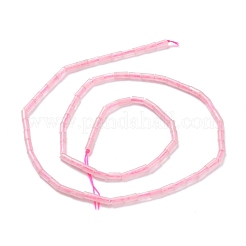 天然石ローズクォーツビーズ連売り  コラム  3.8~4.3x2.4mm  穴：0.9mm  約87個/連  14.88~15.12インチ（37.8~38.4cm）&nbsp;G-M389-05