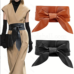 2Pcs 2 Colors PU Leather Wrap Around Waist Band&nbsp;AJEW-WR0002-25