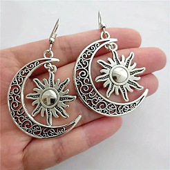 Moon with Sun Alloy Dangle Earrings&nbsp;FS-WG4E656-01