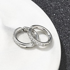 304 Stainless Steel Micro Pave Clear Cubic Zirconia Cuff Earrings&nbsp;EJEW-C096-60P
