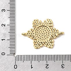 Brass Micro Pave Cubic Zirconia Connector Charms&nbsp;KK-L258-03C-G